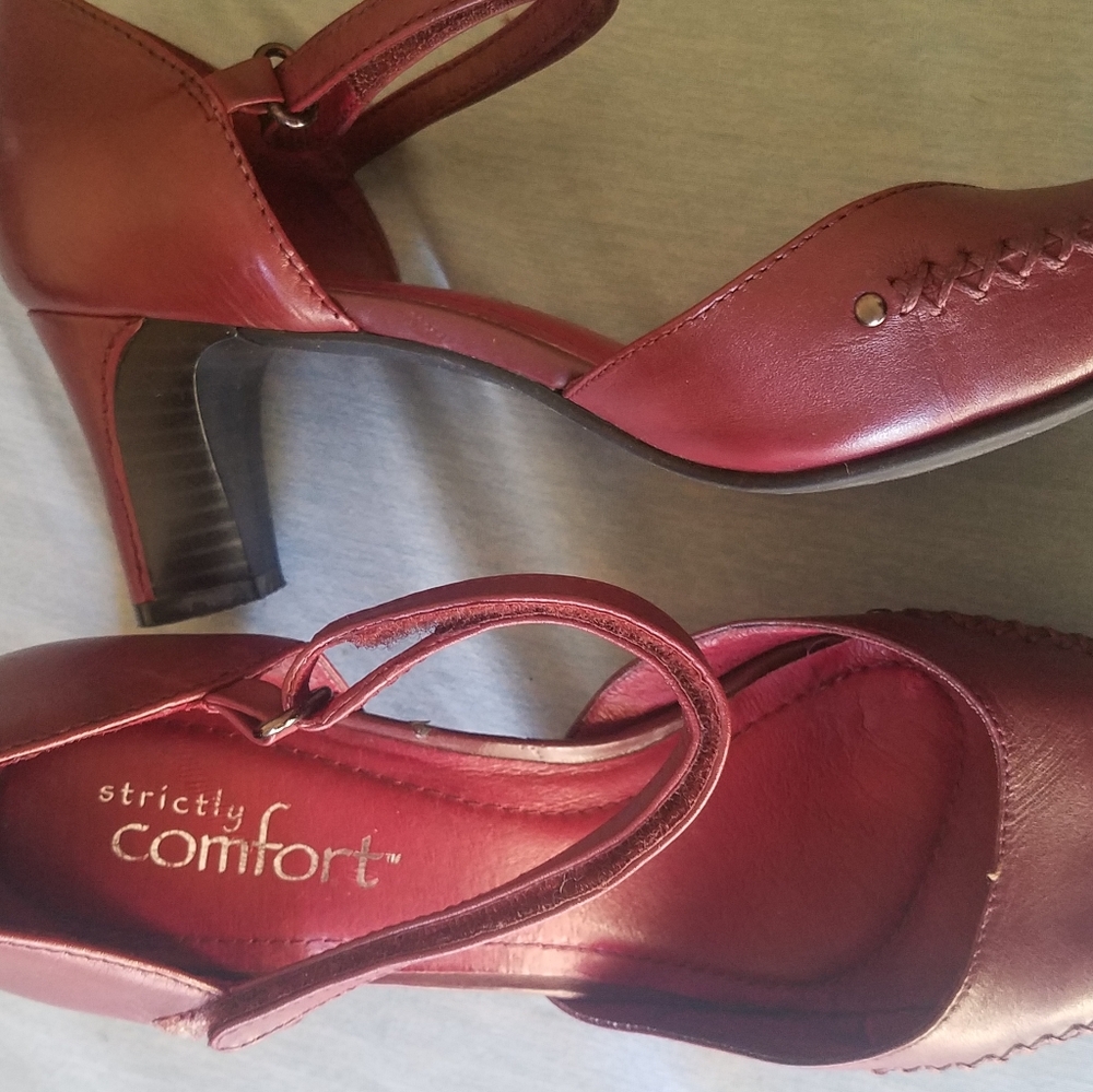Rust Red 2inch heel with strap